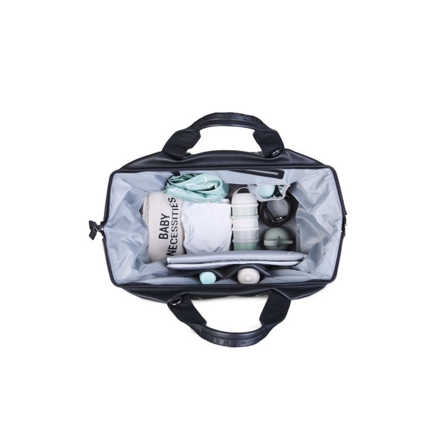 Childhome - Přebalovací taška MOMMY BAG LEATHER černá