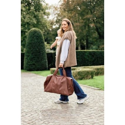 Childhome - Přebalovací taška MOMMY BAG LEATHER hnědá