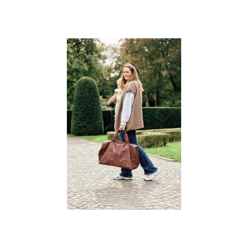 Childhome - Přebalovací taška MOMMY BAG LEATHER hnědá