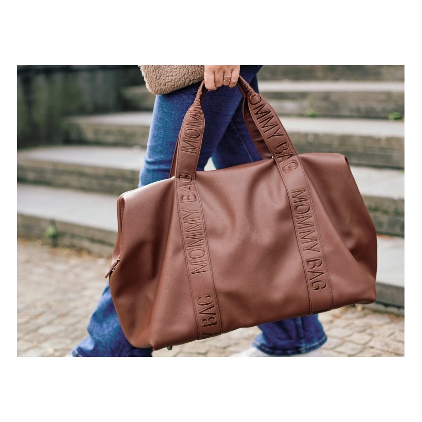 Childhome - Přebalovací taška MOMMY BAG LEATHER hnědá