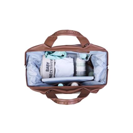 Childhome - Přebalovací taška MOMMY BAG LEATHER hnědá