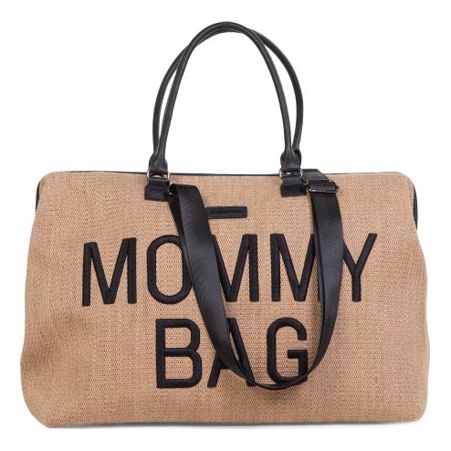 Childhome - Přebalovací taška MOMMY BAG RAFFIA LOOK béžová