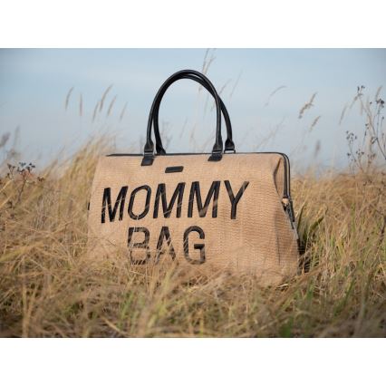 Childhome - Přebalovací taška MOMMY BAG RAFFIA LOOK béžová