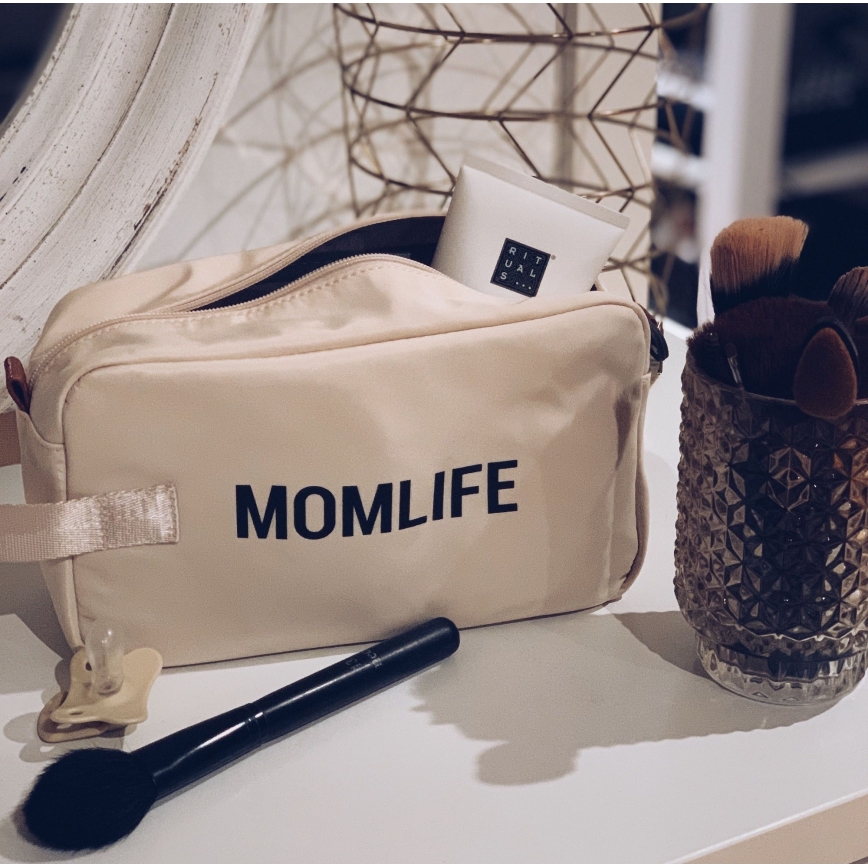 Childhome - Toaletní taška MOMLIFE krémová