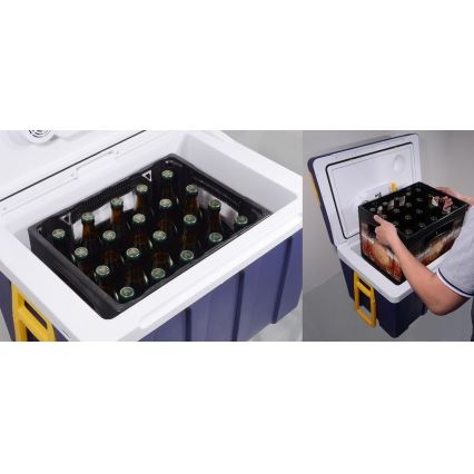 Chladící box pojízdný 60W/230/12V 50 l modrá/žlutá