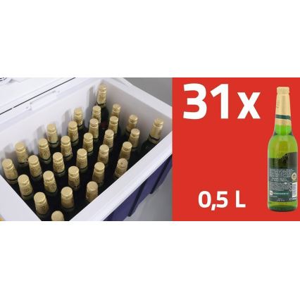 Chladící box pojízdný 60W/230/12V 50 l modrá/žlutá