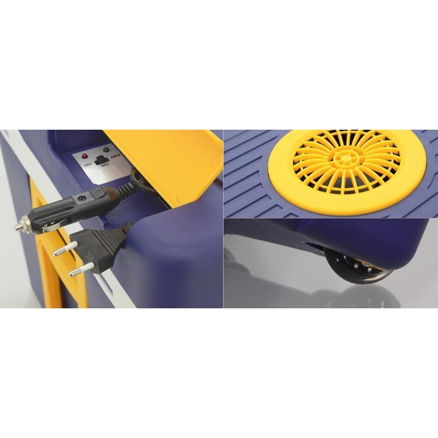 Chladící box pojízdný 60W/230/12V 50 l modrá/žlutá