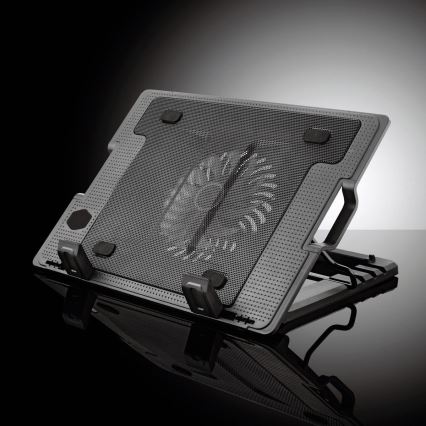 Chladící podložka pro notebook 1x ventilátor 2xUSB černá