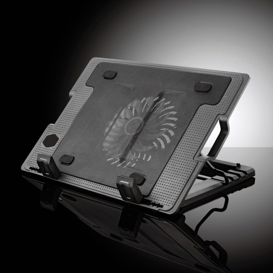 Chladící podložka pro notebook 1x ventilátor 2xUSB černá