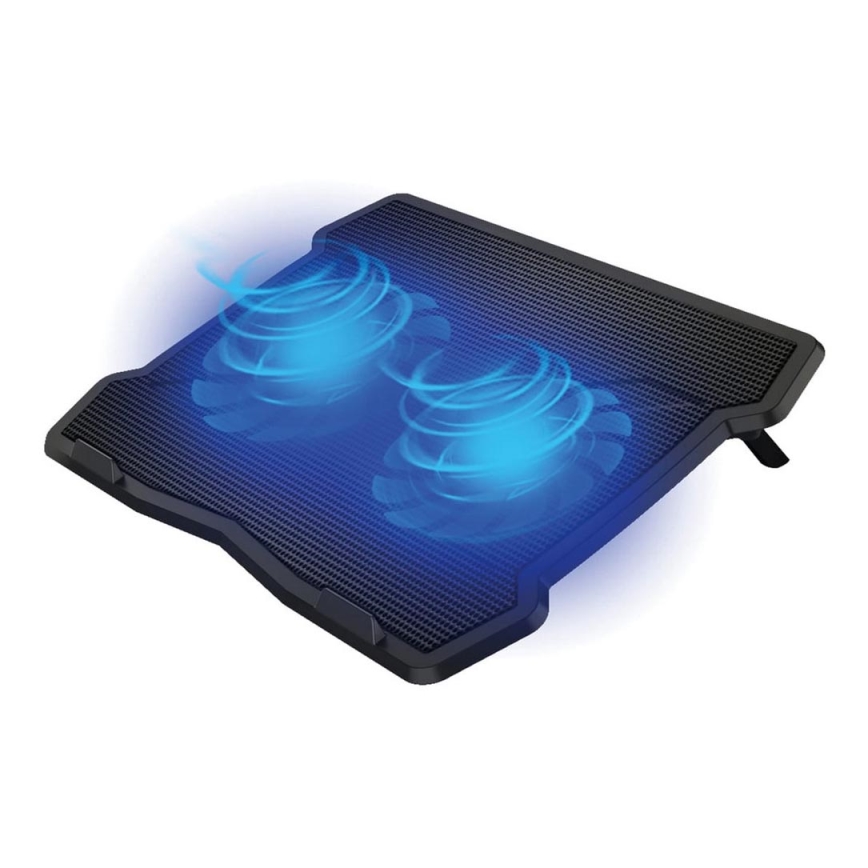 Chladící podložka pro notebook 2x ventilátor 2xUSB černá