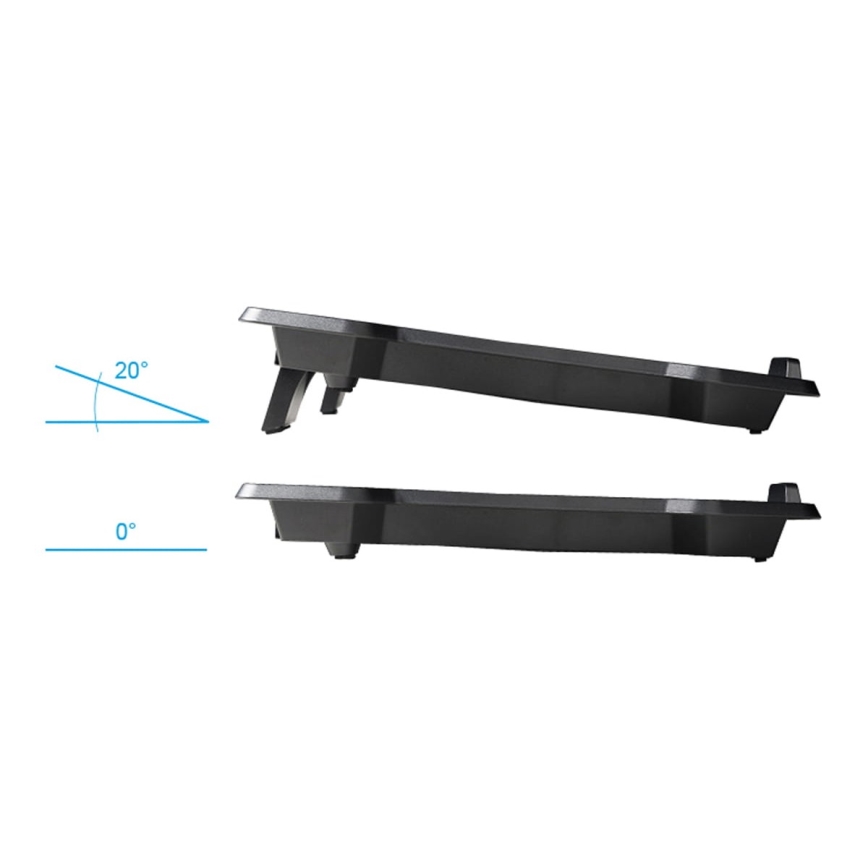 Chladící podložka pro notebook 2x ventilátor 2xUSB černá