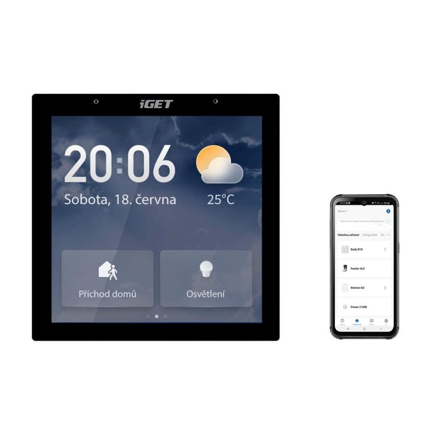 Chytrá brána s dotykovým displejem GW6 Wi-Fi Zigbee Bluetooth