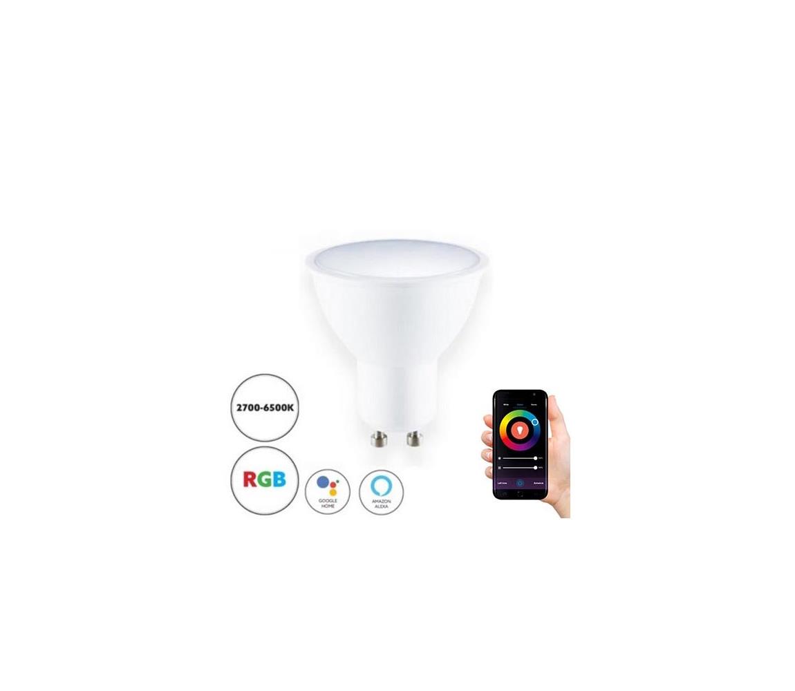 Kobi Chytrá LED RGB stmívatelná žárovka GU10/5W/230V 2700-6500K Wi-Fi Tuya KB0137