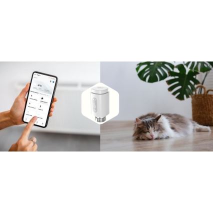 Chytrá termostatická hlavice s LED displejem 2xAA/3V Zigbee