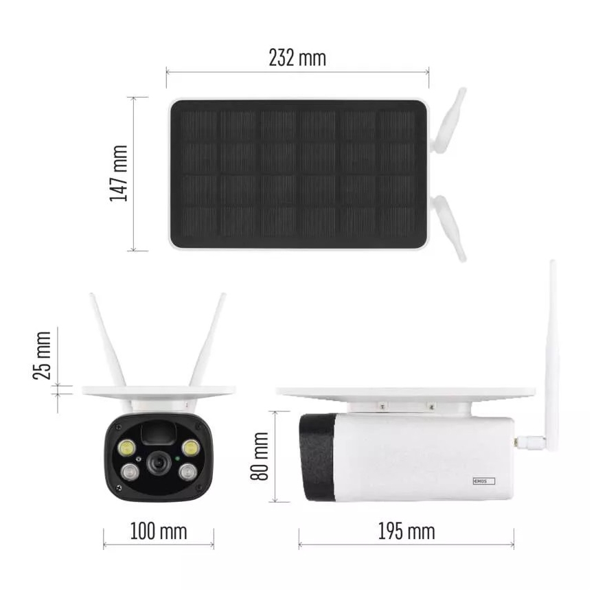 Chytrá venkovní IP kamera GoSmart 3,5W/5V 8800 mAh IP55