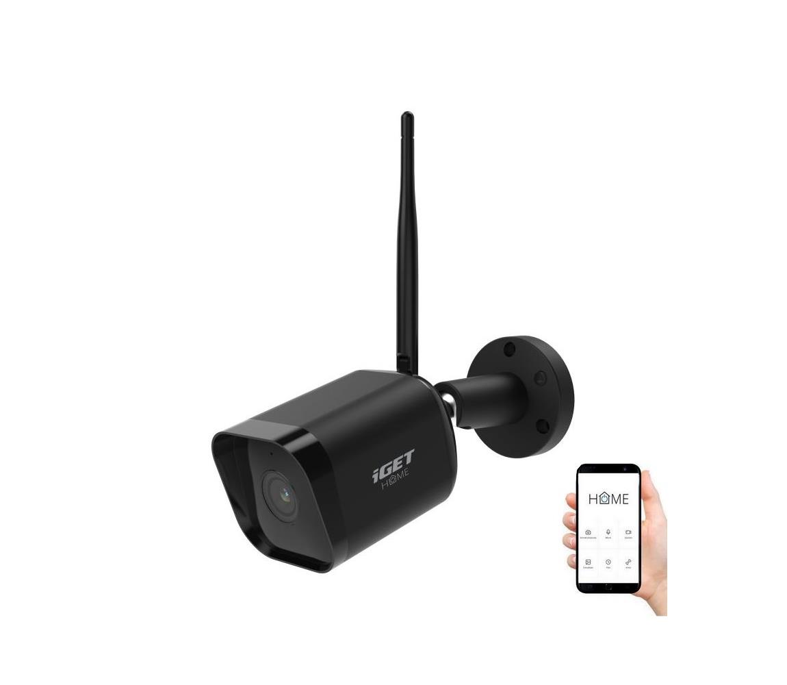 iGET Chytrá venkovní kamera se senzorem Full HD 1080p 12V IP65 Wi-Fi Tuya černá IK0031