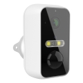 Chytrá venkovní kamera se senzorem pohybu 2K 9600 mAh IP65 Wi-Fi Tuya bílá