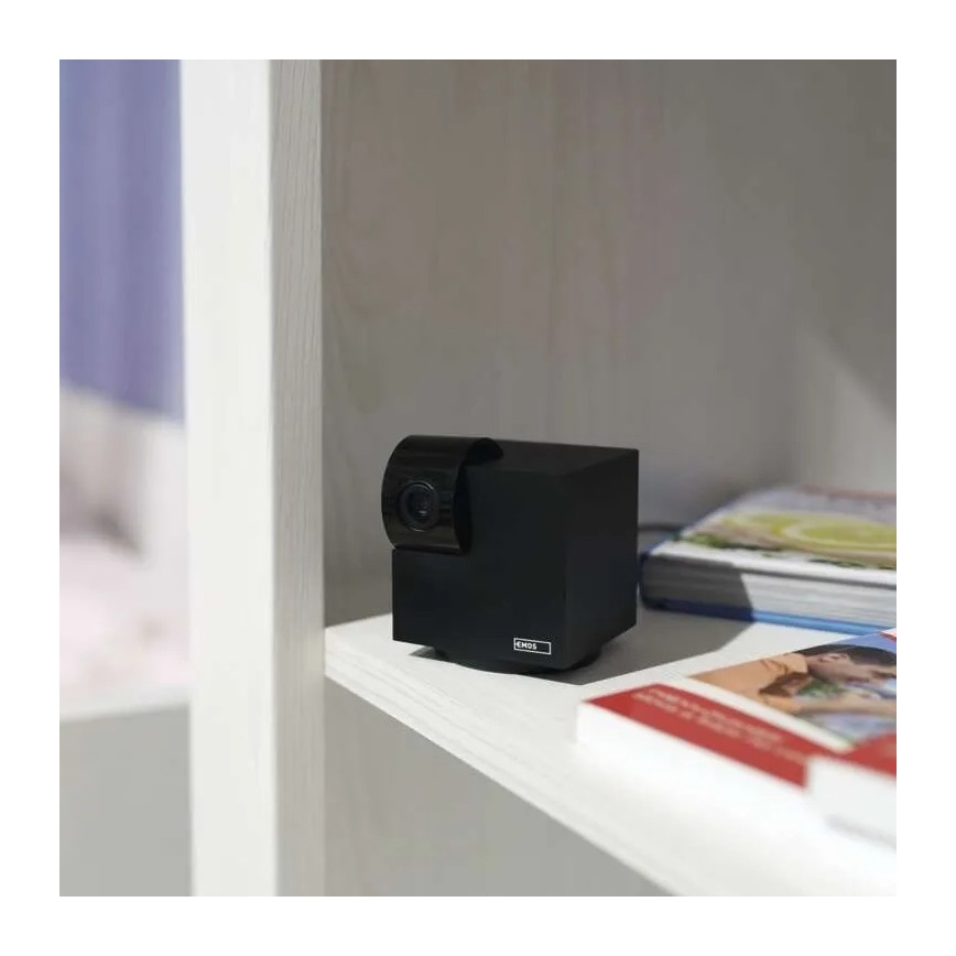 Chytrá vnitřní otočná kamera se senzorem pohybu GoSmart 5V Wi-Fi Tuya černá