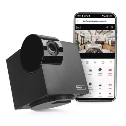 Chytrá vnitřní otočná kamera se senzorem pohybu GoSmart 5V Wi-Fi Tuya černá