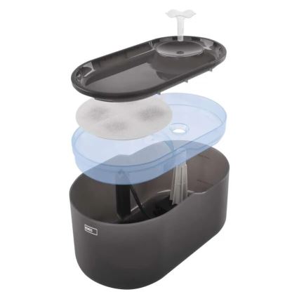 Chytrá vodní fontána pro domácí mazlíčky 2,6 l/5V šedá Wi-Fi