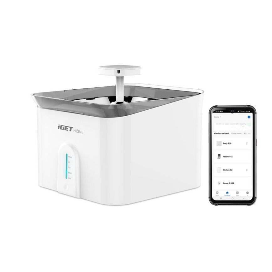 Chytrá vodní fontána pro domácí mazlíčky 3,5l 230V WiFi