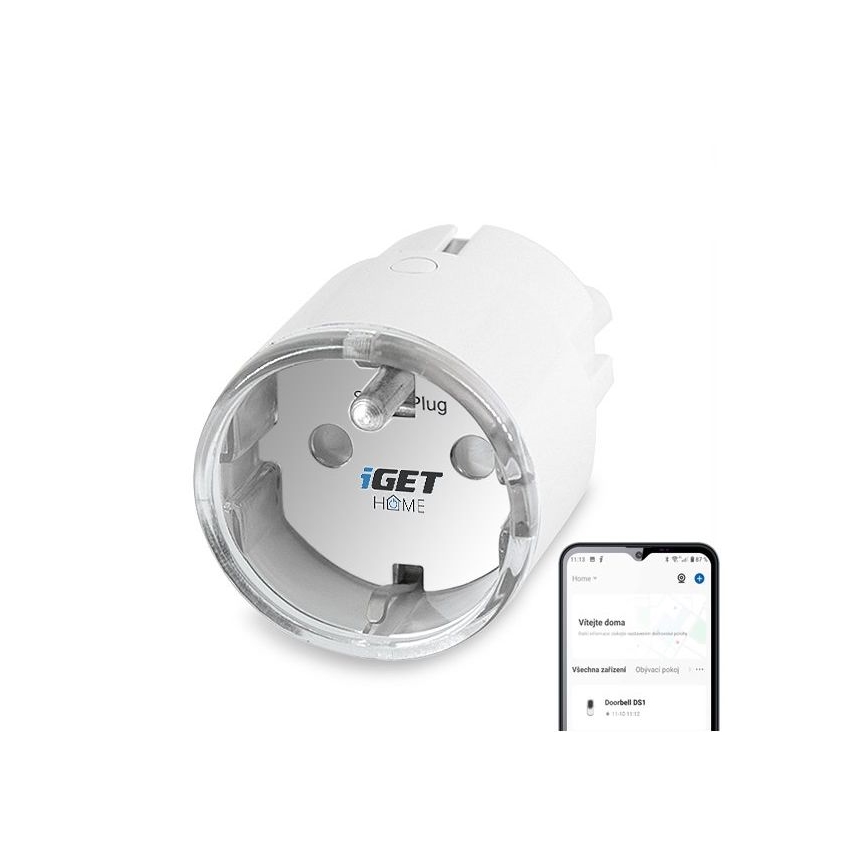 Chytrá zásuvka s měřením spotřeby 3680W/230V Wi-Fi Tuya