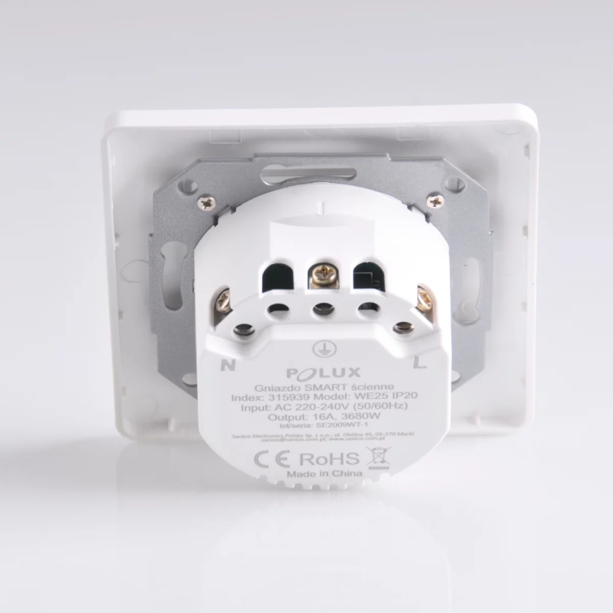 Chytrá zásuvka SMART 3680W/230V/16A Wi-Fi Tuya SCHUKO