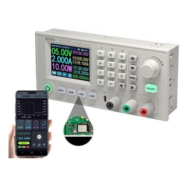 Chytrý laboratorní zdroj 0–60V/0–10A Wi-Fi
