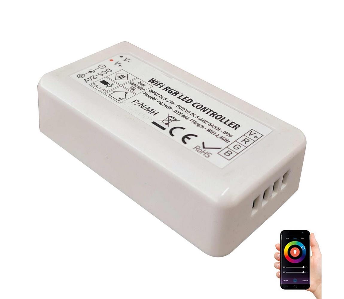Greenlux Chytrý ovladač pro LED RGB pásky 5-24V Wi-Fi Tuya GXSH071