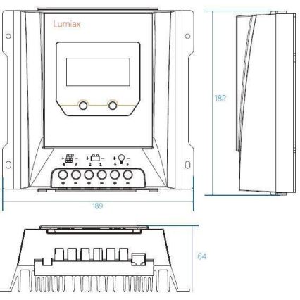 Chytrý regulátor solárního nabíjení MPPT 12-24V/30A IP32