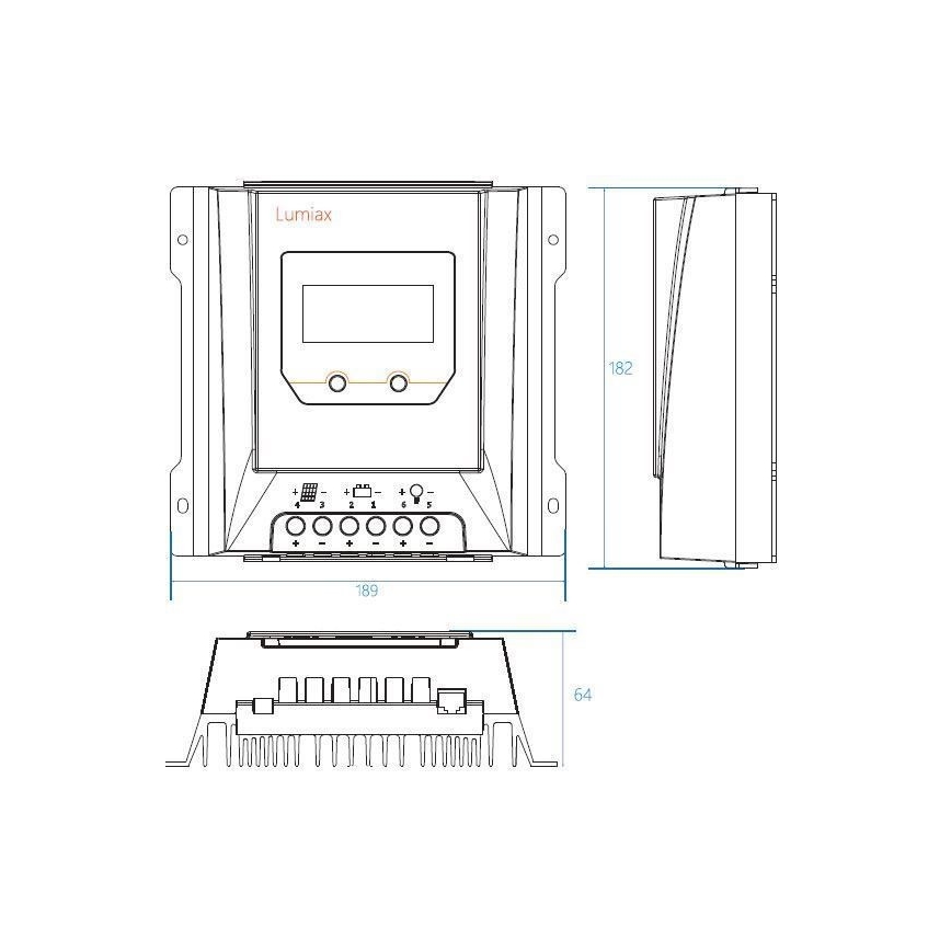 Chytrý regulátor solárního nabíjení MPPT 12-24V/30A IP32