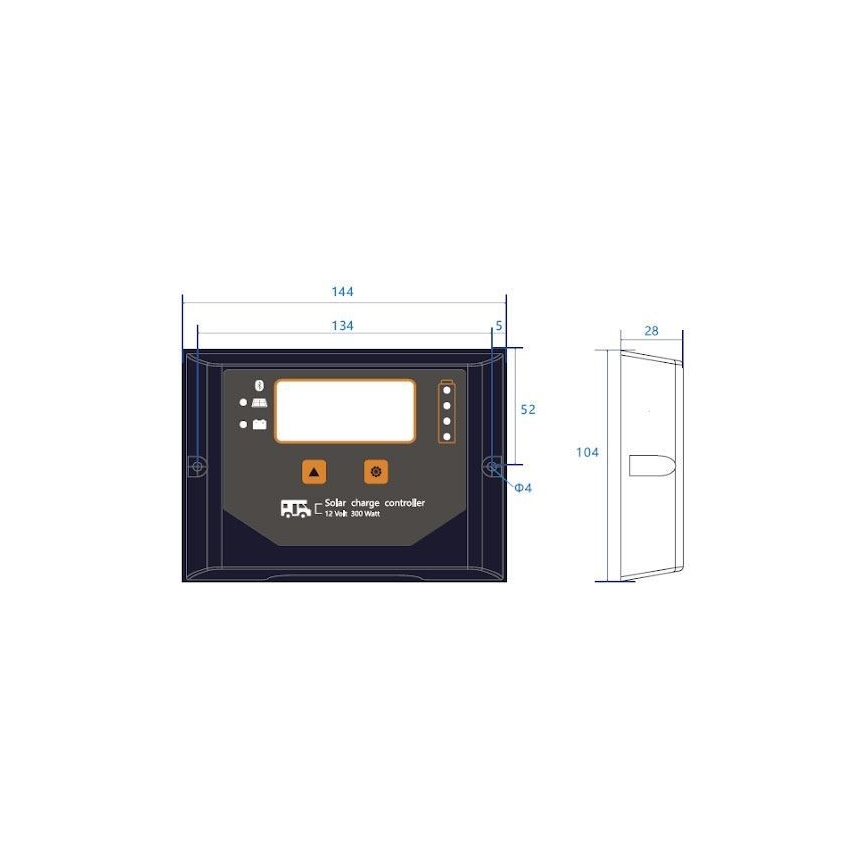 Chytrý regulátor solárního nabíjení PWM 12V/20A