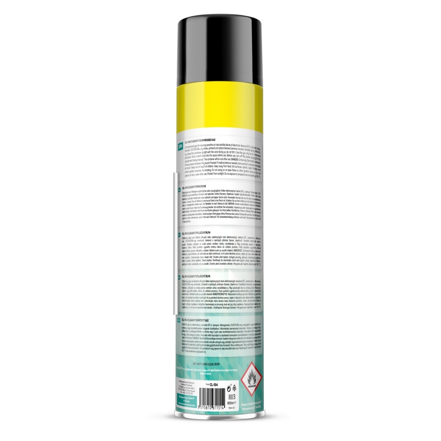 CLEAN IT CL-104 - Stlačený plyn pro čištění elektronických zařízení 600 ml