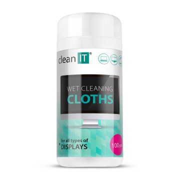 CLEAN IT CL-141 - Vlhčené čisticí utěrky na obrazovky 100 ks