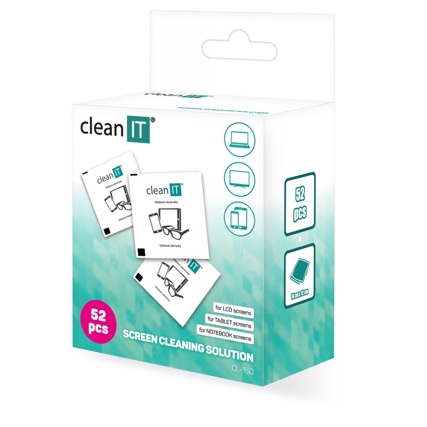 CLEAN IT CL-150 - Čisticí ubrousky mokré kusové 52 ks