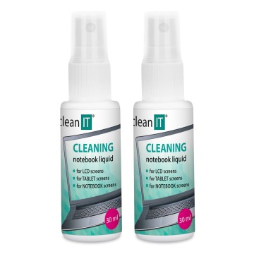 CLEAN IT CL-182 - Čisticí roztok na obrazovky s utěrkou 2x 30 ml