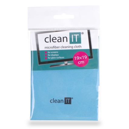 CLEAN IT CL-710 - Čisticí utěrka z mikrovlákna 19x19 cm modrá