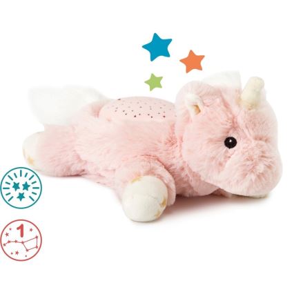 Cloud B - Usínáček s projektorem 2xAAA jednorožec