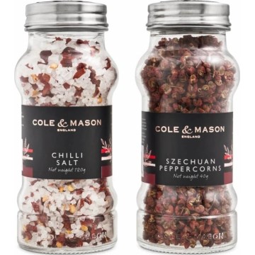 Cole&Mason - Dárková sada Aromatic chilli soli a sečuánského pepře