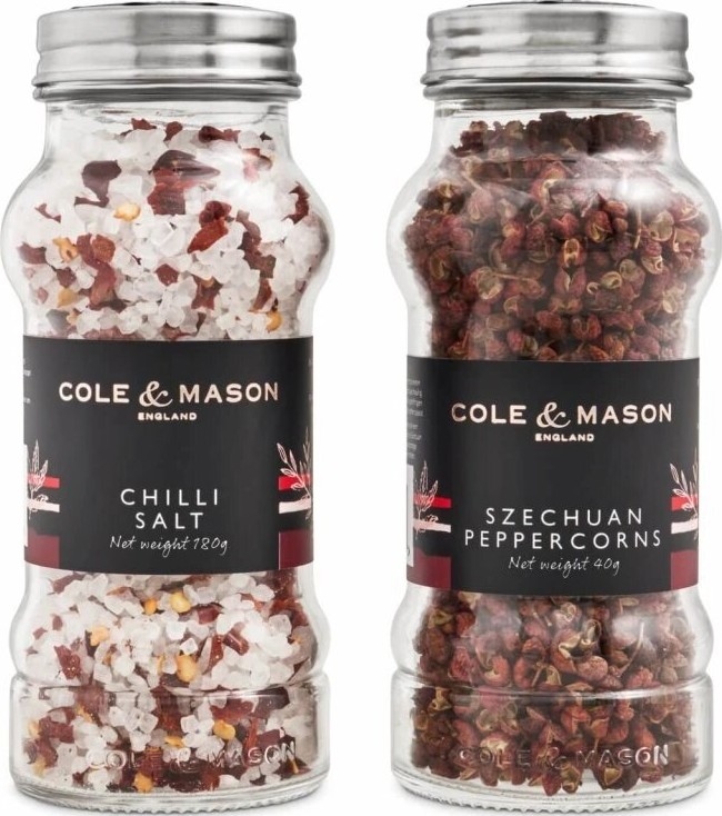 Cole&Mason - Dárková sada Aromatic chilli soli a sečuánského pepře