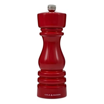 Cole&Mason - Mlýnek na sůl LONDON 18 cm buk/červená