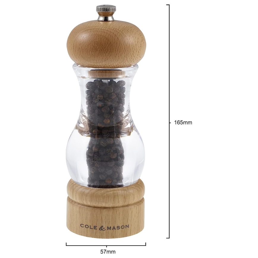 Cole&Mason - Sada mlýnků na sůl a pepř BEECH 2 ks buk 16,5 cm