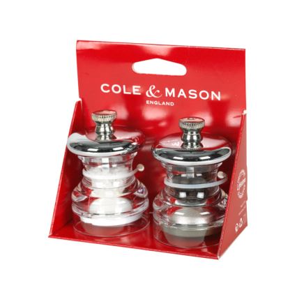 Cole&Mason - Sada mlýnků na sůl a pepř BUTTON 2 ks 6,5 cm