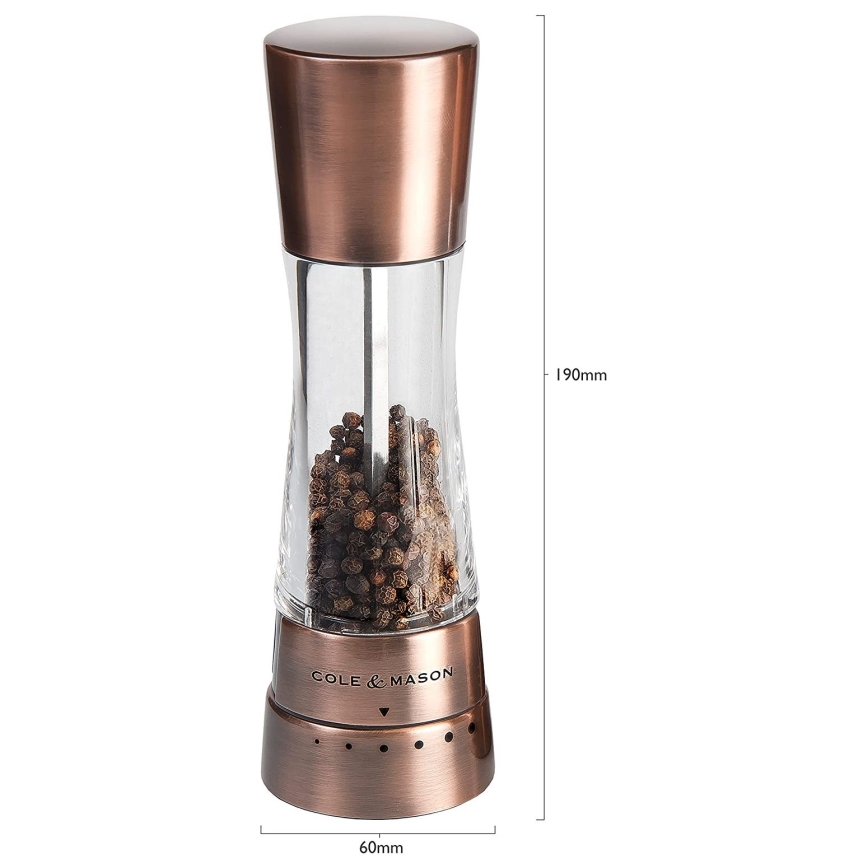 Cole&Mason - Sada mlýnků na sůl a pepř DERWENT 2 ks 19 cm měď