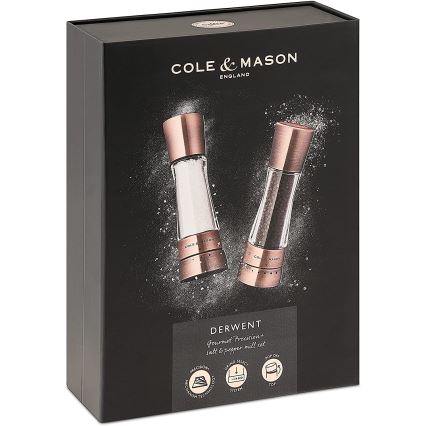 Cole&Mason - Sada mlýnků na sůl a pepř DERWENT 2 ks 19 cm měď