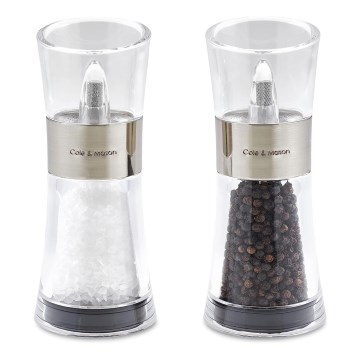 Cole&Mason - Sada mlýnků na sůl a pepř FLIP 2 ks 15,4 cm lesklý chrom