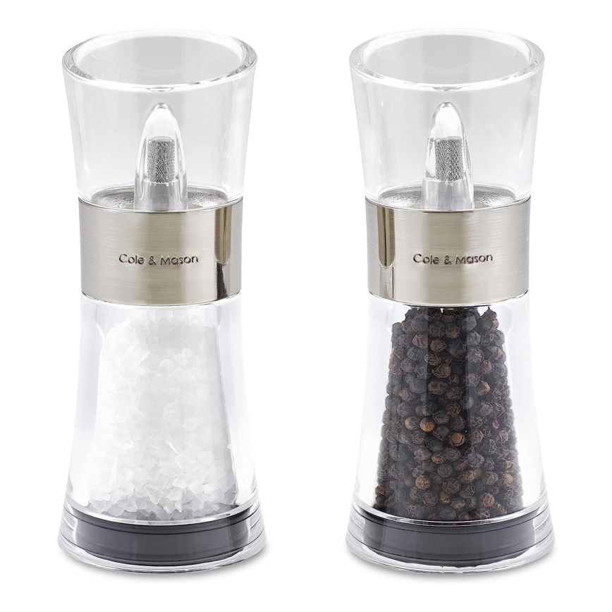Cole&Mason - Sada mlýnků na sůl a pepř FLIP 2 ks 15,4 cm lesklý chrom
