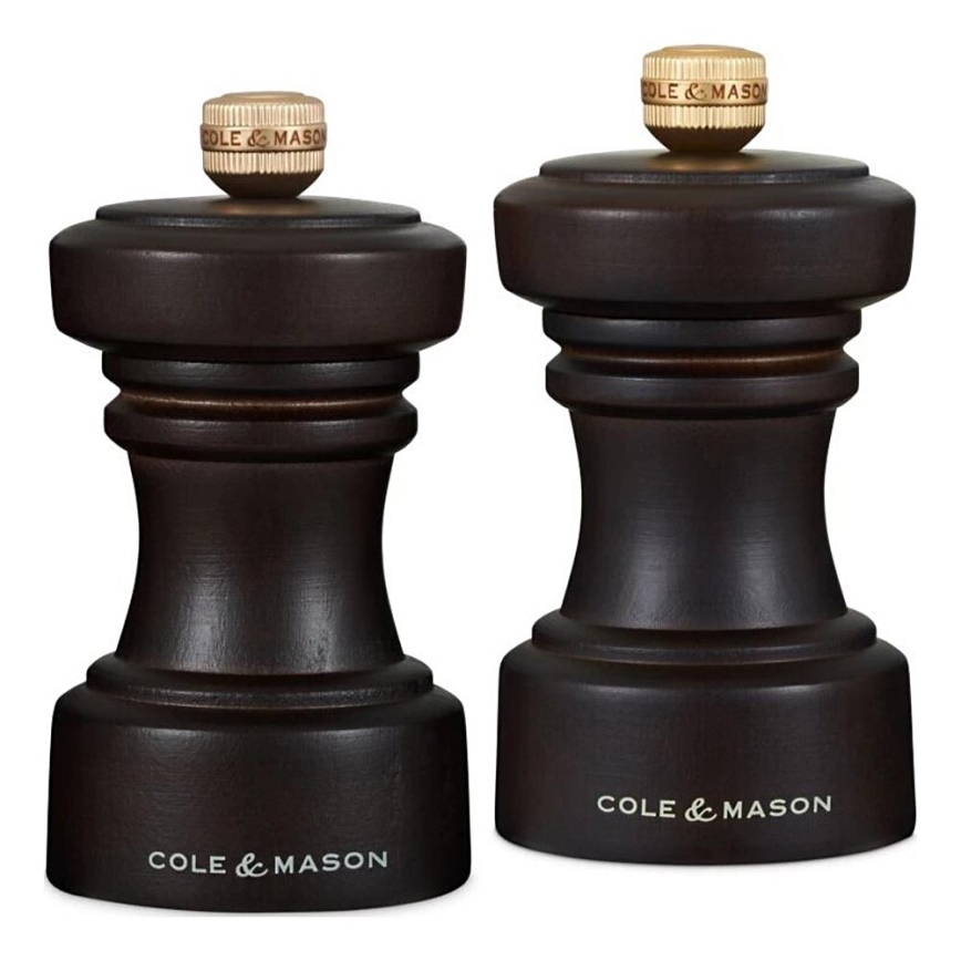 Cole&Mason - Sada mlýnků na sůl a pepř HOXTON 2 ks 10,4 cm buk/hnědá