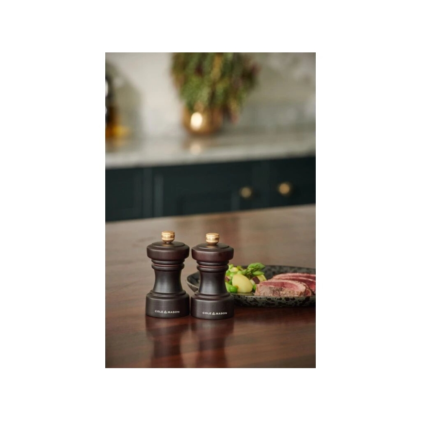 Cole&Mason - Sada mlýnků na sůl a pepř HOXTON 2 ks 10,4 cm buk/hnědá