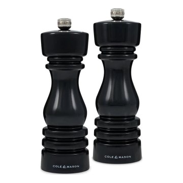 Cole&Mason - Sada mlýnků na sůl a pepř LONDON 2 ks 18 cm buk/černá